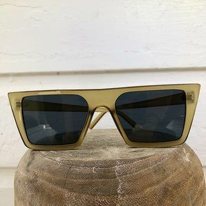 Urban Outfitters Moss Green Square Lens Sunglasses
